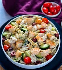 seafood pasta salad with shrimp and