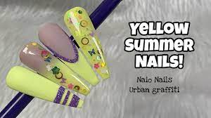 yellow summer nail art naio nails