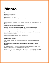 Memo Letter Examples Sample Announcement Business Format To Employee