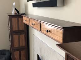 Cherry Fireplace Mantel With Drawers