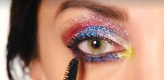 multicolor glitter makeup tutorial