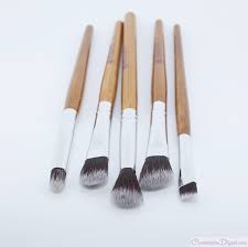 10pc bamboo makeup brush set review