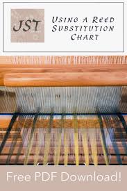 Using A Reed Substitution Chart Weaving Chart Weaving