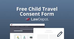 free child travel consent form us