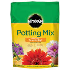 8 quart potting soil mix in the soil