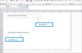 Remove Borderline Of Textbox In Excel Chart In C Vb Net