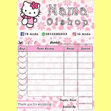 108 likes · 6 talking about this. Nota Penjualan Pembelian Toko Olshop Online Shop Karakter Kartun Hello Kitty Lucu Full Color Murah Shopee Indonesia