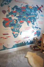 Create an impressive feature wall with our ocean world map wallpaper. Decorating A Travel Themed Child S Bedroom