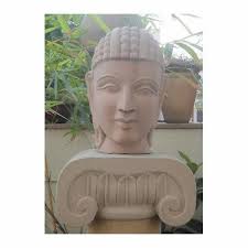 Sand Stone Buddha Head Statue
