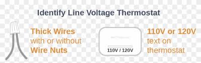 A line volt thermostat usually has thick wires ( two or four wires) coming out of its back Identify Line Voltage Thermostat Htc Hd2 Sim Card Hd Png Download 1024x300 6001988 Pngfind