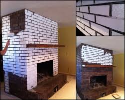 before after painted brick fireplace