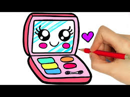 how to draw makeup easy step by step