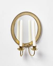 Gold Metal Mirrored Wall Sconce