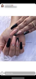 Then, an acrylic nail is placed on top. Pin By Farida Sore On Nails I Want In 2020 Black Acrylic Nails Long Acrylic Nails Coffin Black Gel Nails