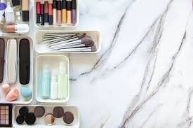 organized makeup drawer stock photos