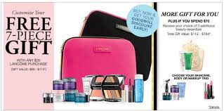 lancome gift with purchase 7 pcs with