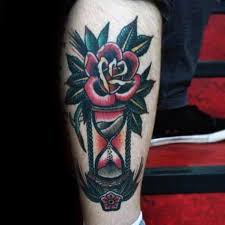 50 Traditional Hourglass Tattoo Designs