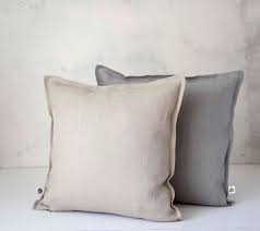 natural linen pillow set linen throw