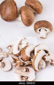 Diced And Whole Agaricus Brown Button Mushrooms Stock Image Image Of  gambar png