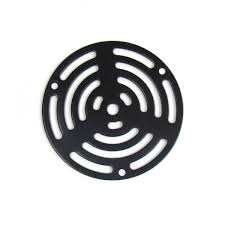 4 Round Black Drain Grate With Abs