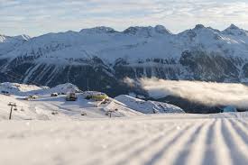 white carpet on corviglia ski resort