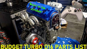honda d16 turbo parts list you