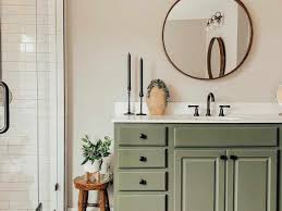 design ideas for a green vanity and