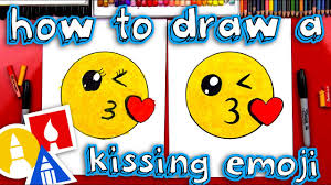 how to draw the kissing emoji you