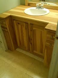 Natural uv coated cabinet exterior: Hickory Bathroom Vanity By Monte Mccoy Lumberjocks Com Woodworking Community