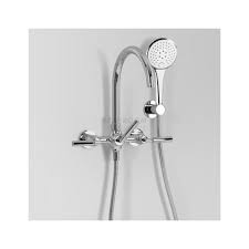 Lever Exposed Wall Bath Tap Set With