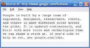 human text file google com human txt