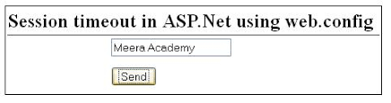 session timeout in asp net using web config