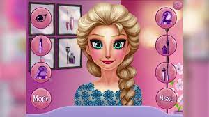 elsa frozen makeup dress up game