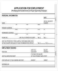 49 Job Application Form Templates Free Premium Templates