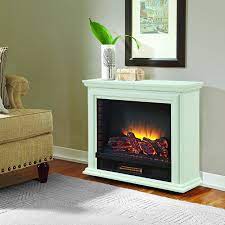 white fan forced electric fireplace