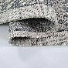 grey cotton rug oriental border pattern