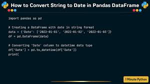 how to convert string to date in pandas