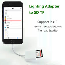 8pin Lighting Adapter Otg To Tf Sd Micro Sd Card Reader For Iphone Ipad Ios 13 Phone Adapters Converters Aliexpress