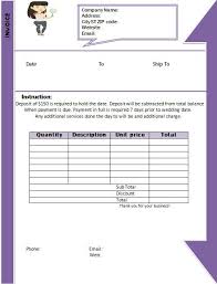 makeup artist invoice template 4th