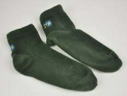 Acorn Fleece Sox Slipper Socks Dark Olive Green Orange Dot