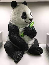 Panda Garden Ornament Large Black White