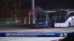 greyhound bus passengers stranded at