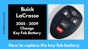 Buick LaCrosse Key Fob Battery Replacement (2005 - 2009) - YouTube