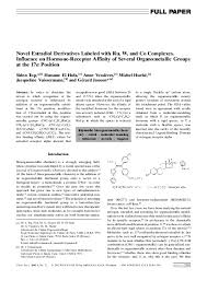 Pdf Novel Estradiol Derivatives Labeled With Ru W And Co