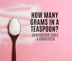 How Many Grams In A Teaspoon And Tablespoon Conversion