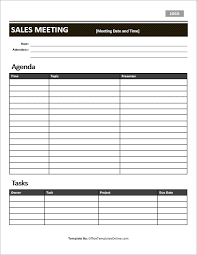 professional meeting agenda templates