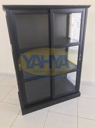 MalsjÖ Glass Door Cabinet Black From