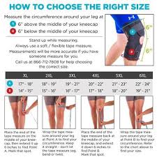 Sizing Chart For Hinged Knee Brace Available In Sizes Xl