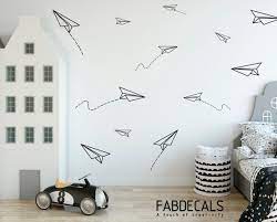 Paper Airplanes Vinyl Wall Decals Boys