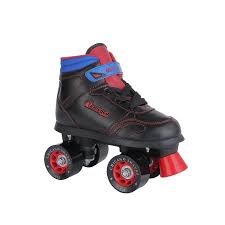 Chicago Boys Quad Roller Skates Black Red Blue Sidewalk Skates Size J12